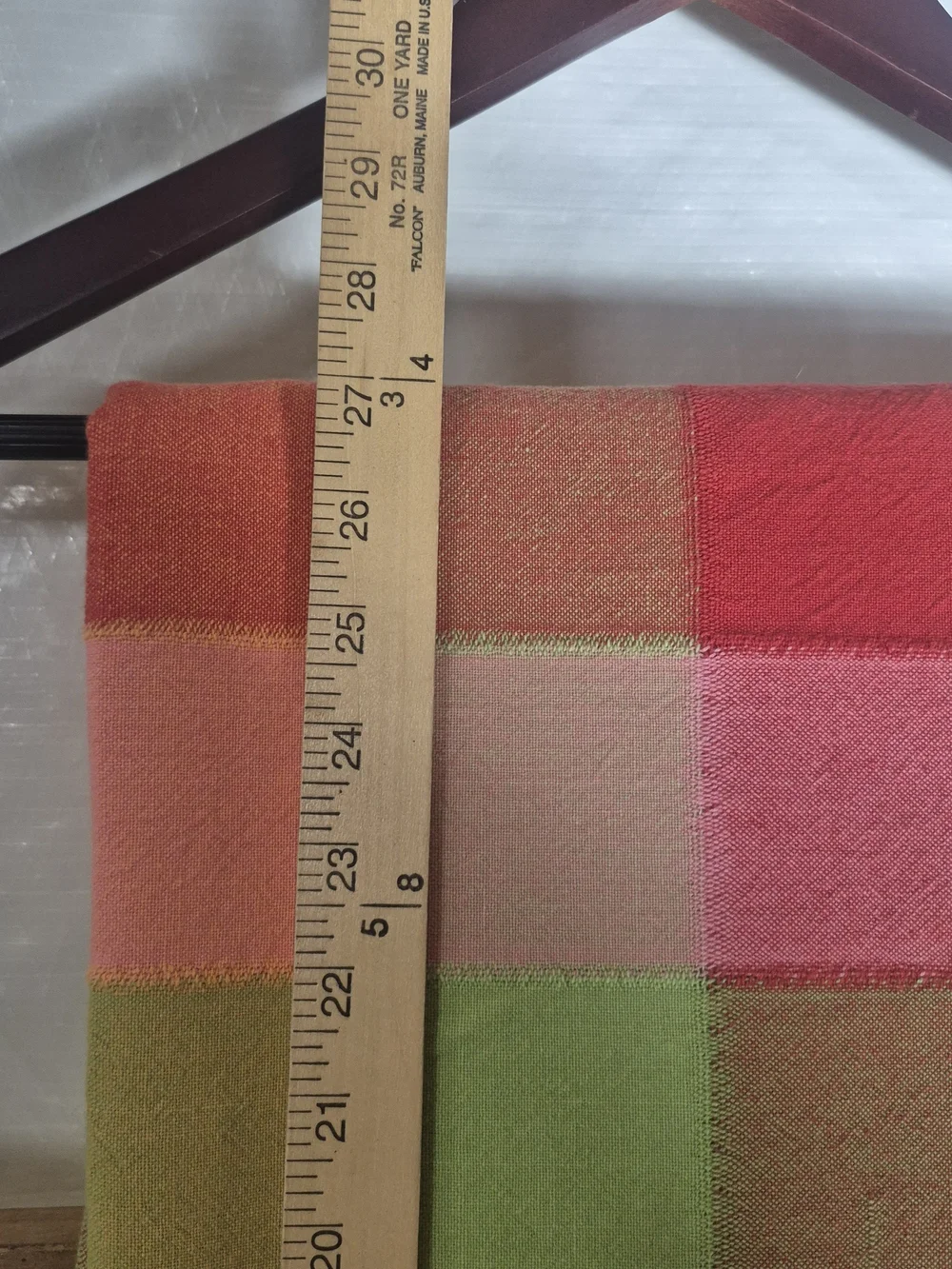 Colorblock Plaid Table cloth in Pink, Orange, Green, Red